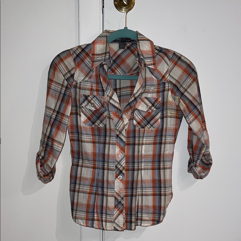 Women’s Plaid Button Down Shirt